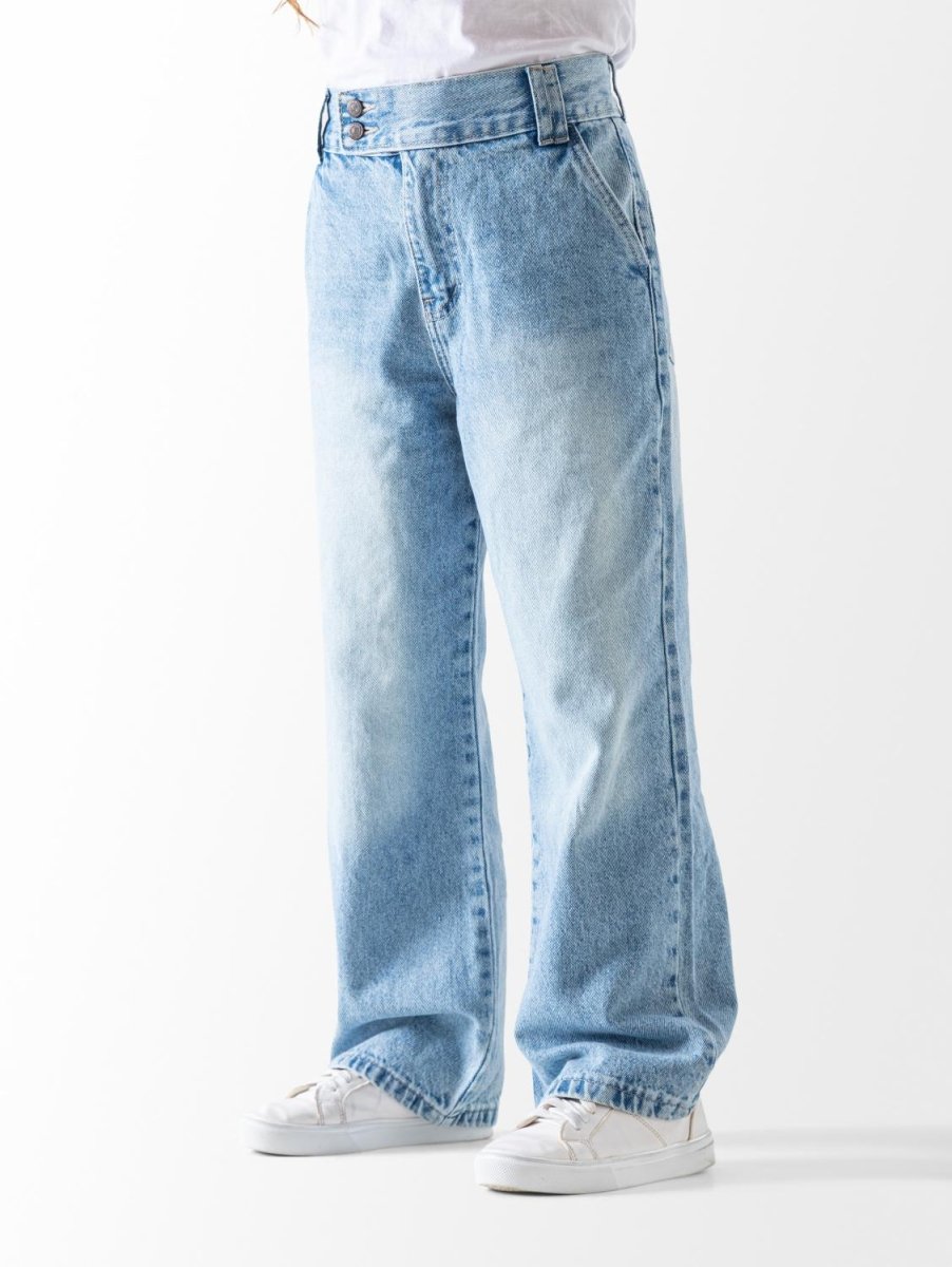 Ninos Kids storeGirls' Medium Denim Wide Leg JeansJeans pantsNINOS