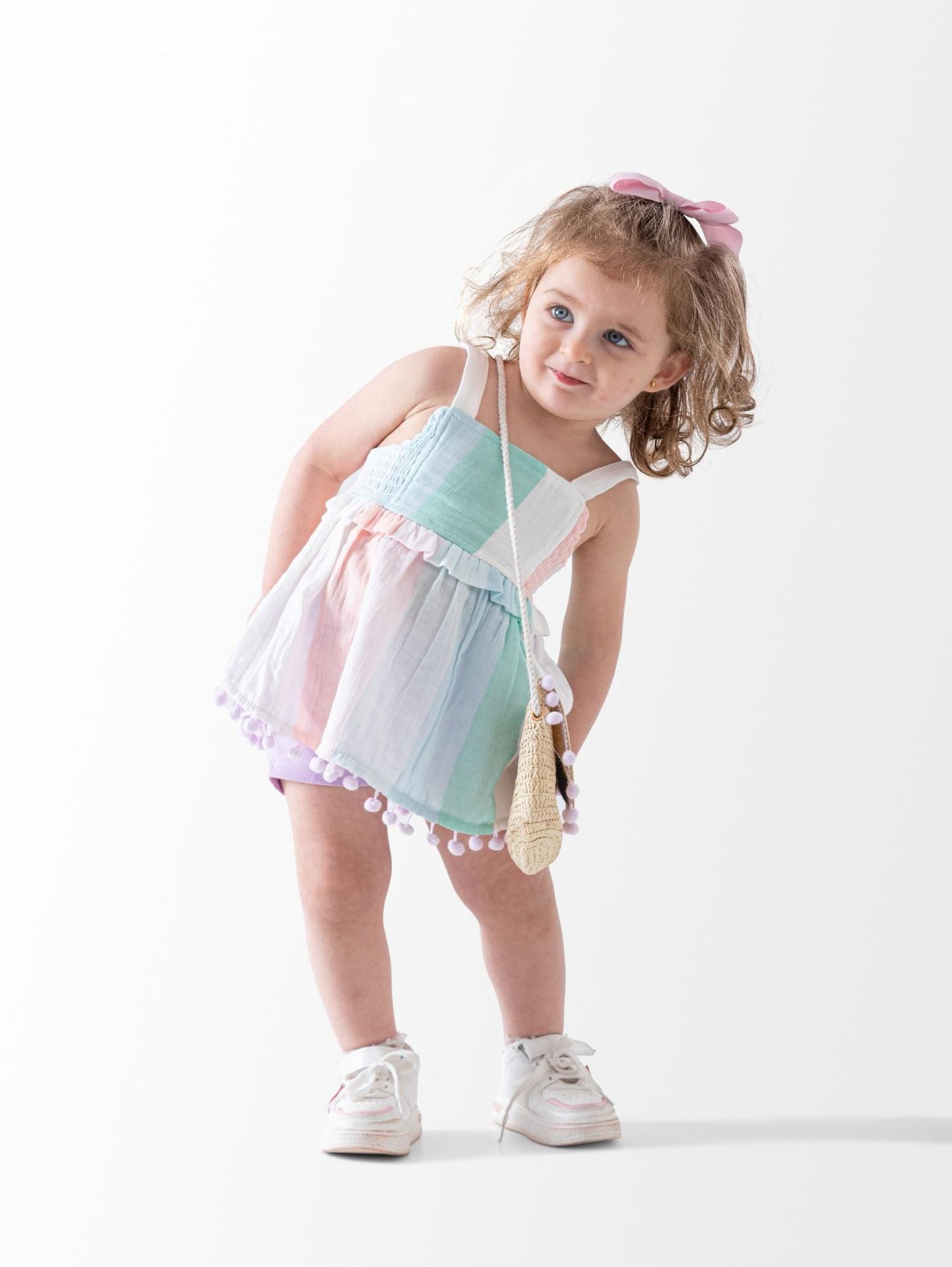 Colorful Dress with Bag