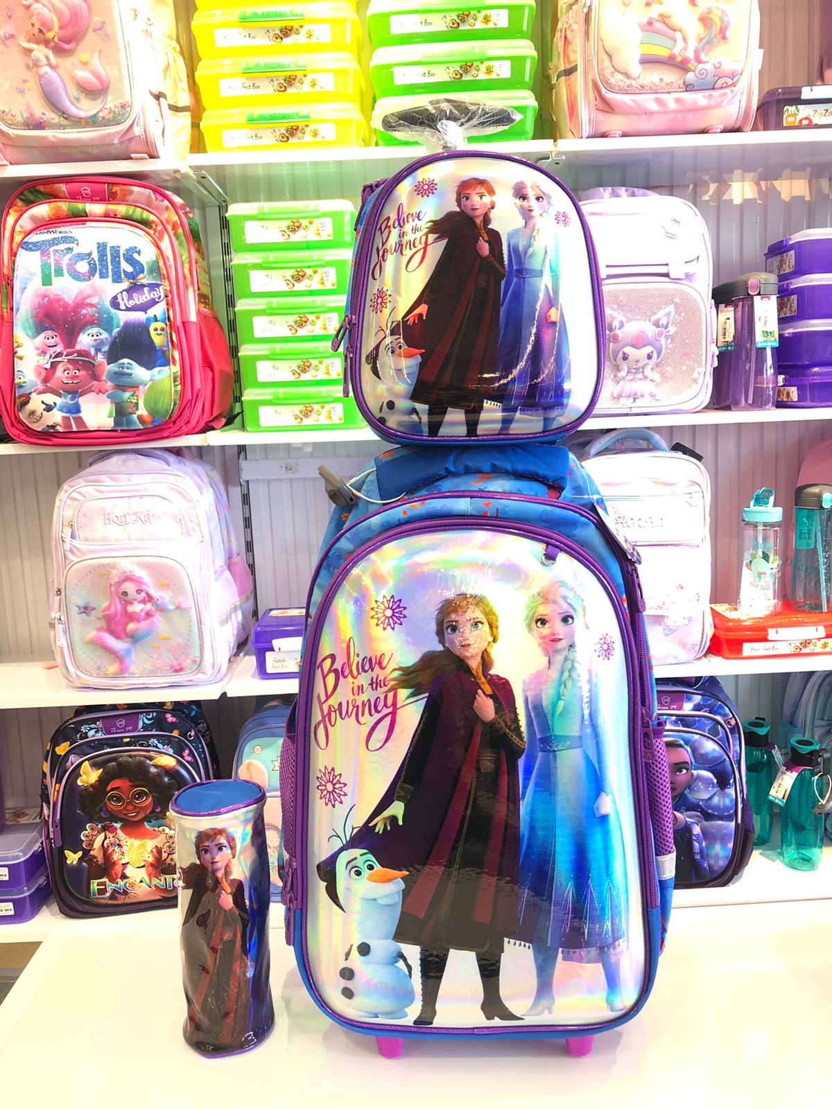 Ninos Kids storeFrozen Trolly Backpack 3*1Trolly Bag شنطه مدرسة ترولليGeneric