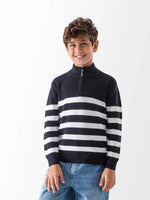 Ninos Kids storeBoys' Black Striped PulloverPulloversNINOS