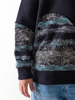 Ninos Kids storeBoys' Black Wave Jacquard SweatshirtSweatshirtsNINOS