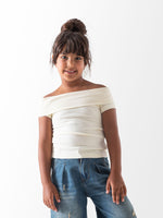 Ninos Kids storeOff Shoulder Ripped T-ShirtT-ShirtsNINOS