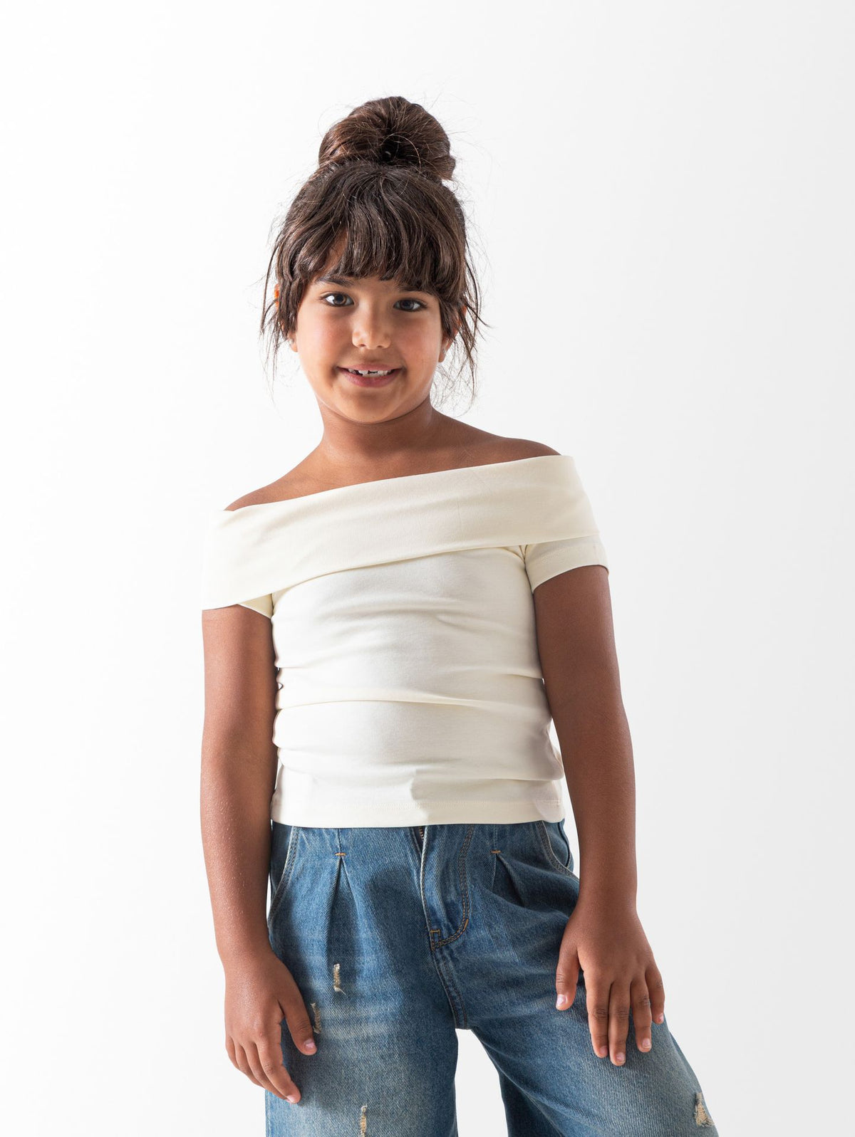 Ninos Kids storeOff Shoulder Ripped T-ShirtT-ShirtsNINOS