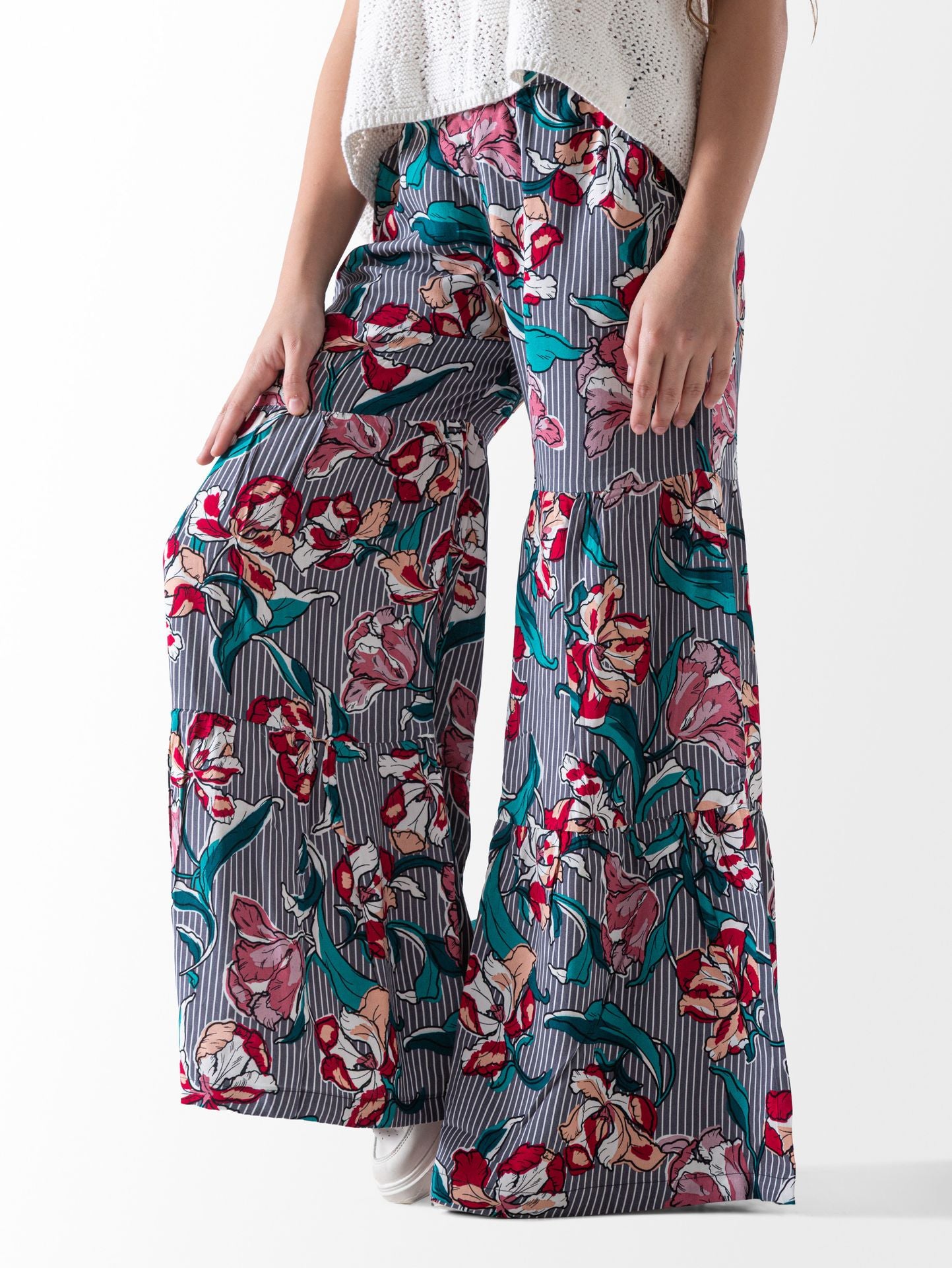 Floral Wide Leg Pants