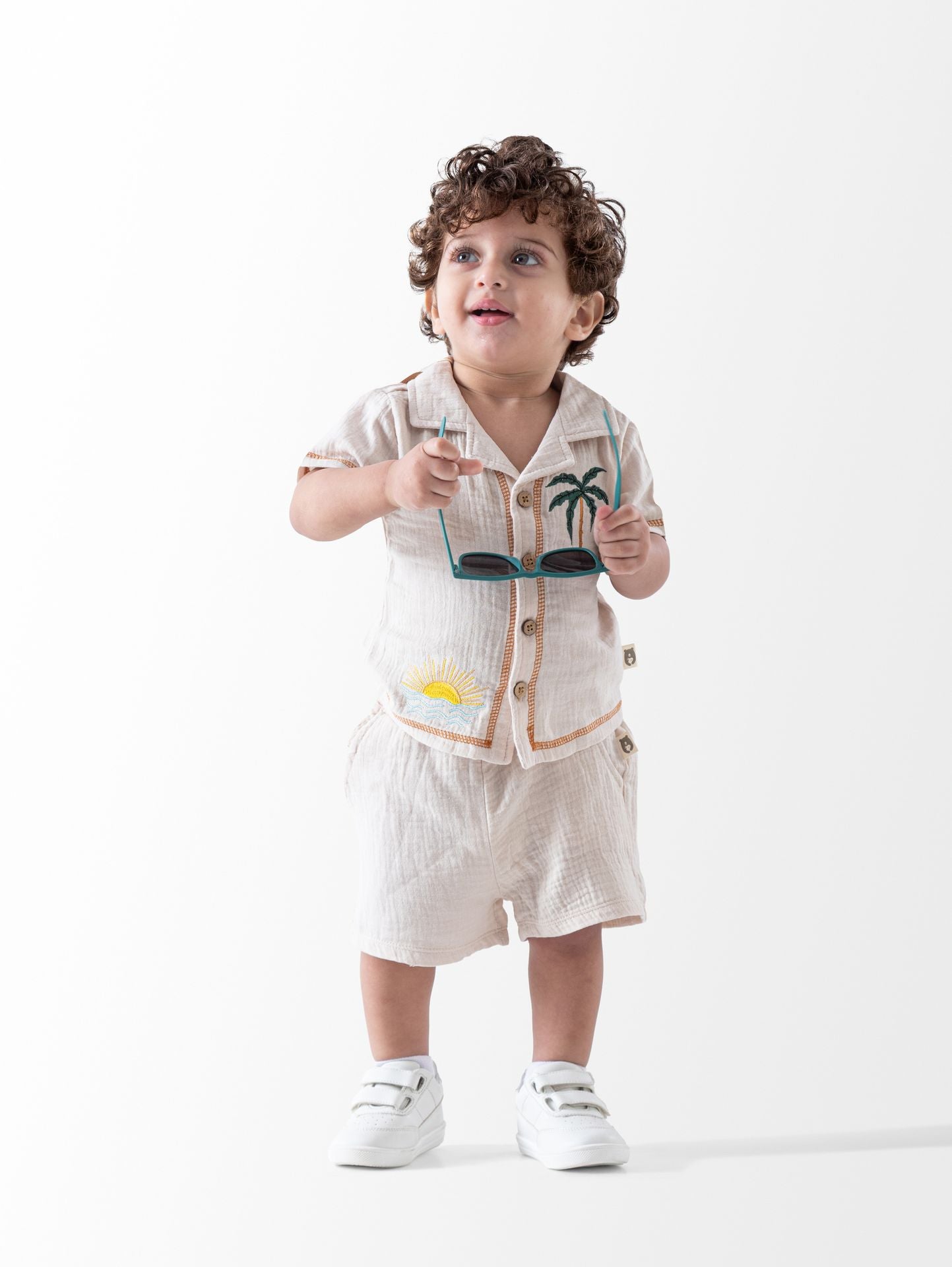 Ninos Kids storePalms 3PCS Short Setطقم خروجGeneric