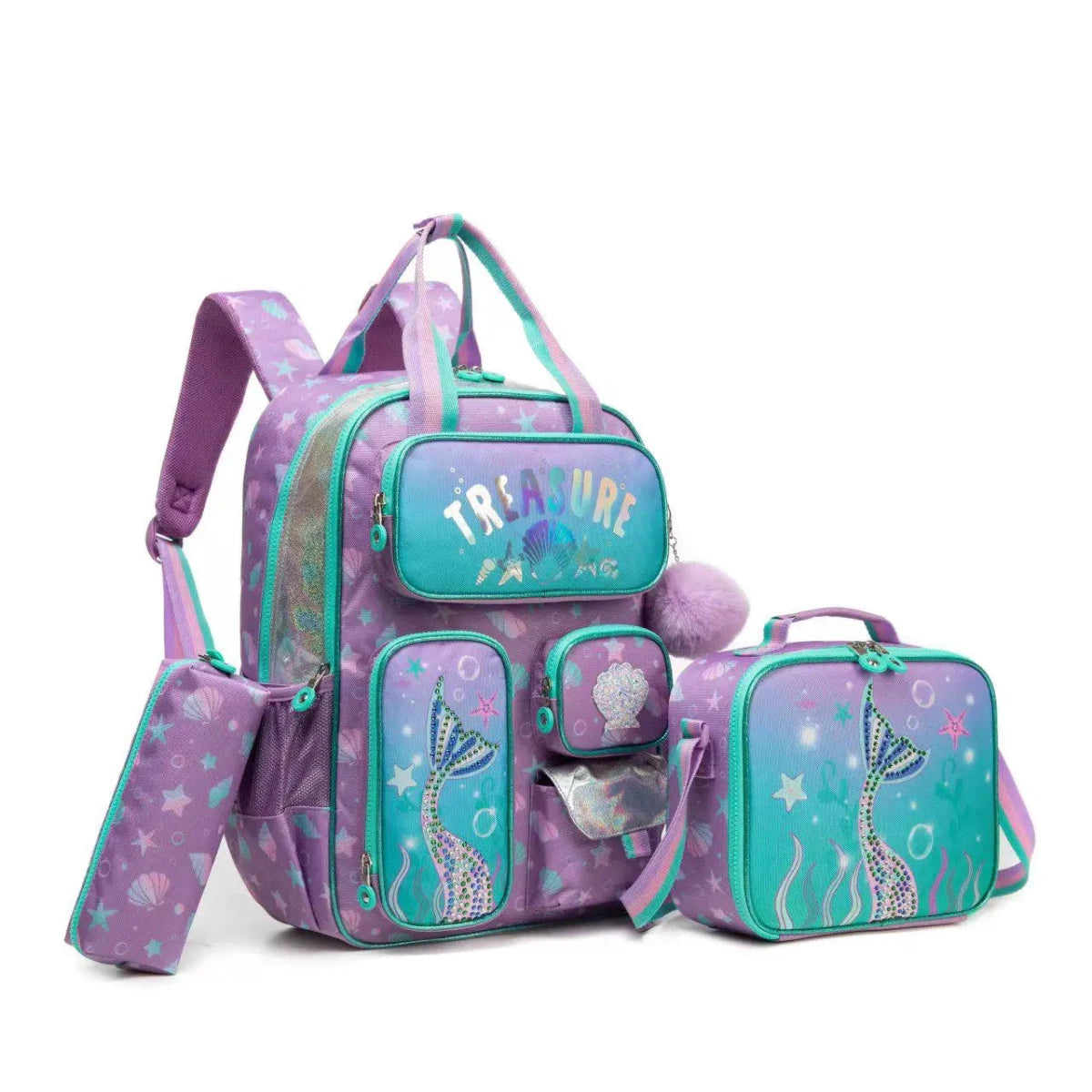 Ninos Kids storeTreasure 3PCS BackpackBag set طقم شنط مدرسةJasmin