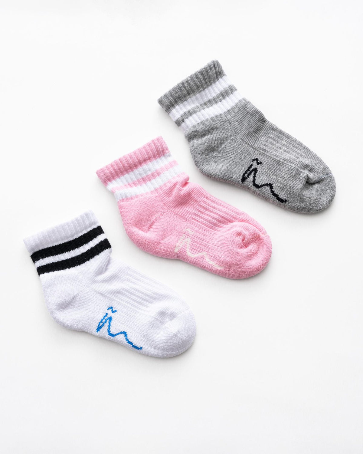 Baby Girls' Half Terry Long With 2 Lines 3-Piece Socks
