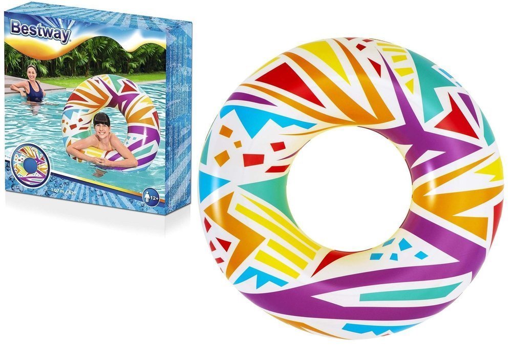 Ninos Kids store1.07m Geometric Swim RingFloatersBestway