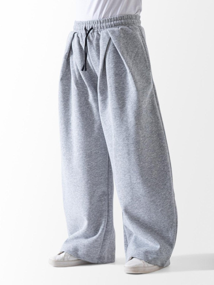 Ninos Kids storeGirls' Light Grey Wide Leg SweatpantsJoggers & SweatpantsNINOS