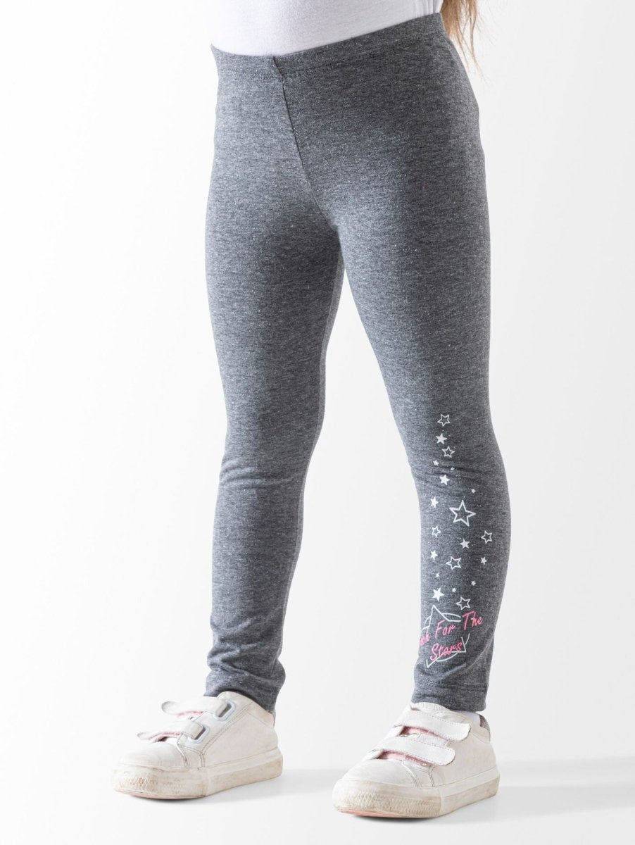 Ninos Kids storeGirls' Dark Grey Stars LeggingsLeggingsNINOS