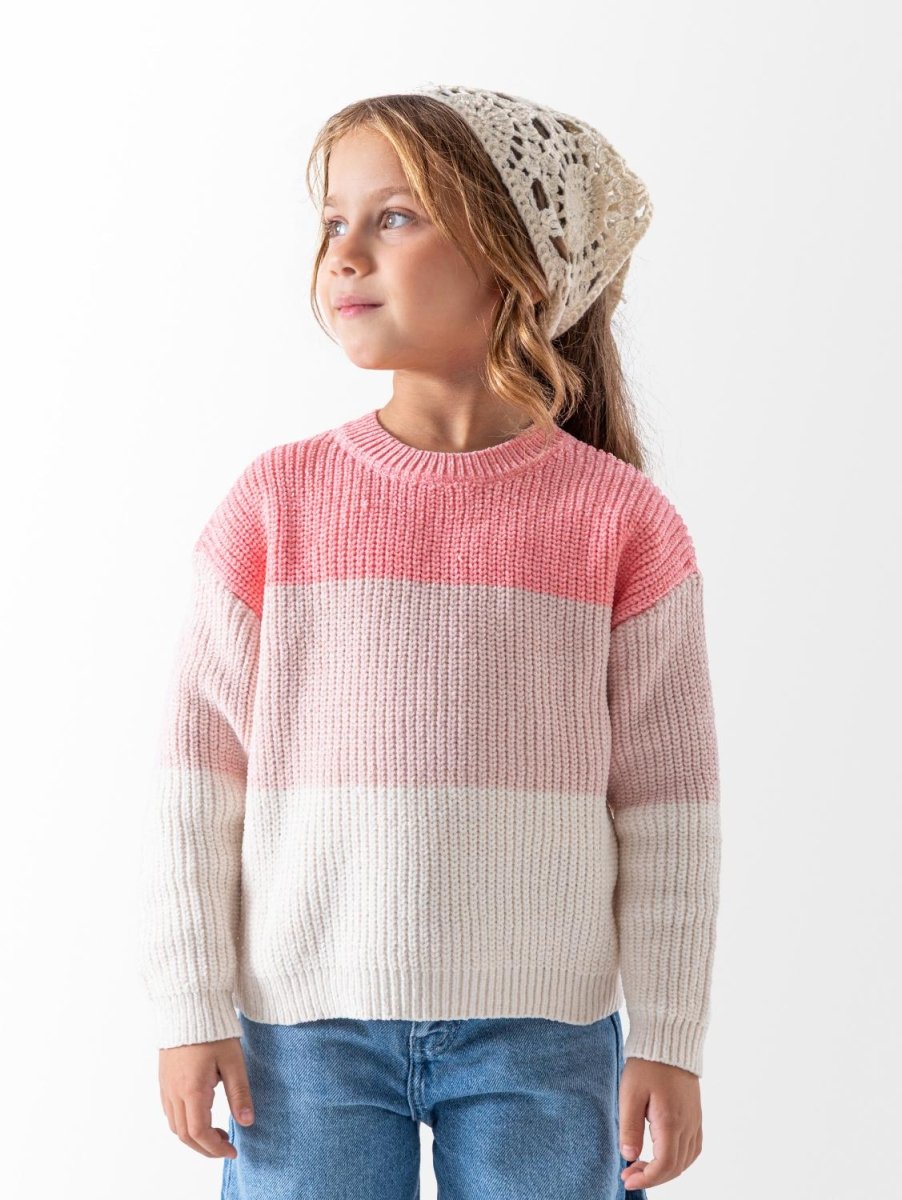 Ninos Kids storeGirls' Plush Striped PulloverPulloversNINOS