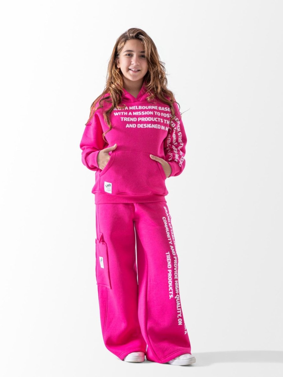 Ninos Kids storeGirls' Fuscia Text 2-Piece Pyjama SetPajamasGROUP FIVE