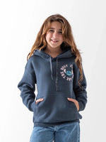 Ninos Kids storeGirls' Dark Grey Stitch Face HoodieHoodiesNINOS