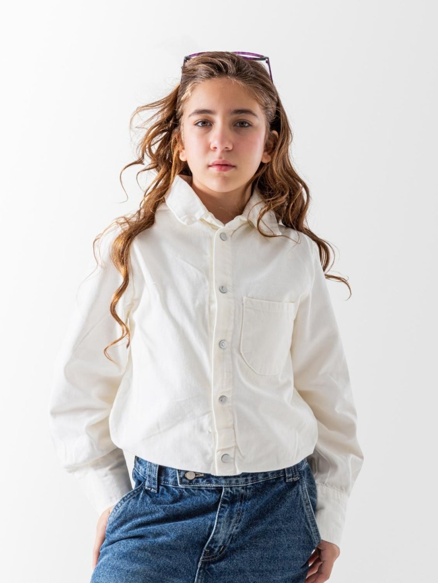 Ninos Kids storeGirls' Off-White Gabardine JacketJacketsNINOS