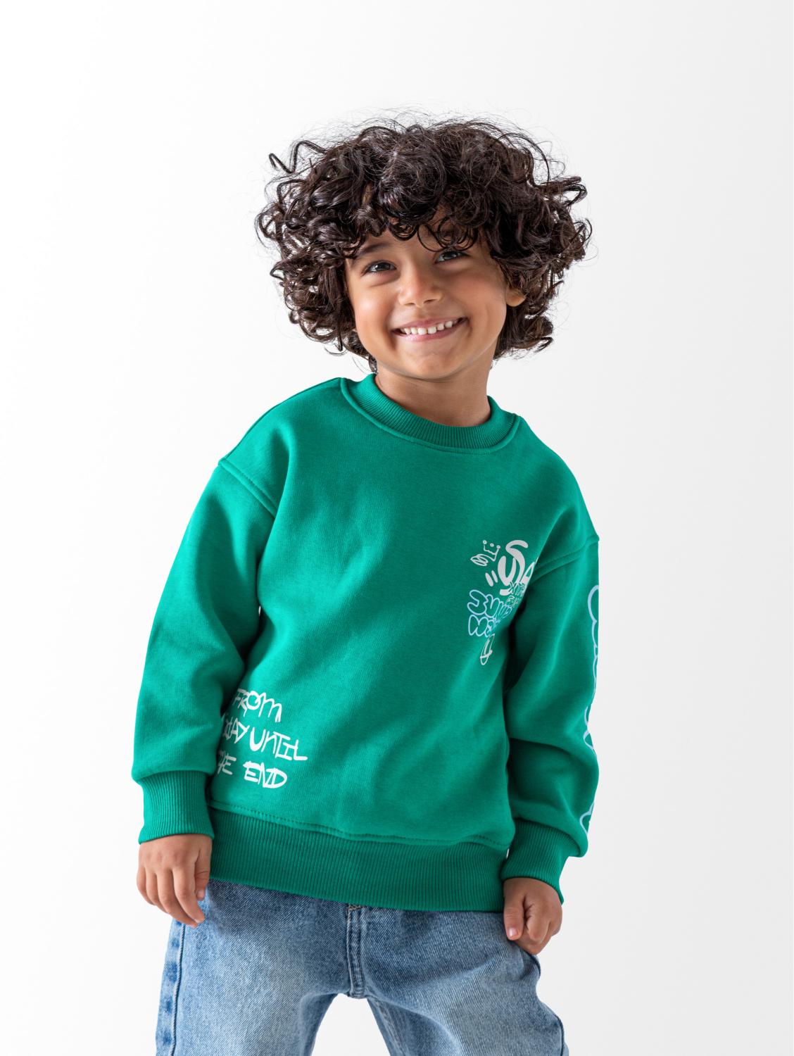 Boys' Green Jump Sweatshirt