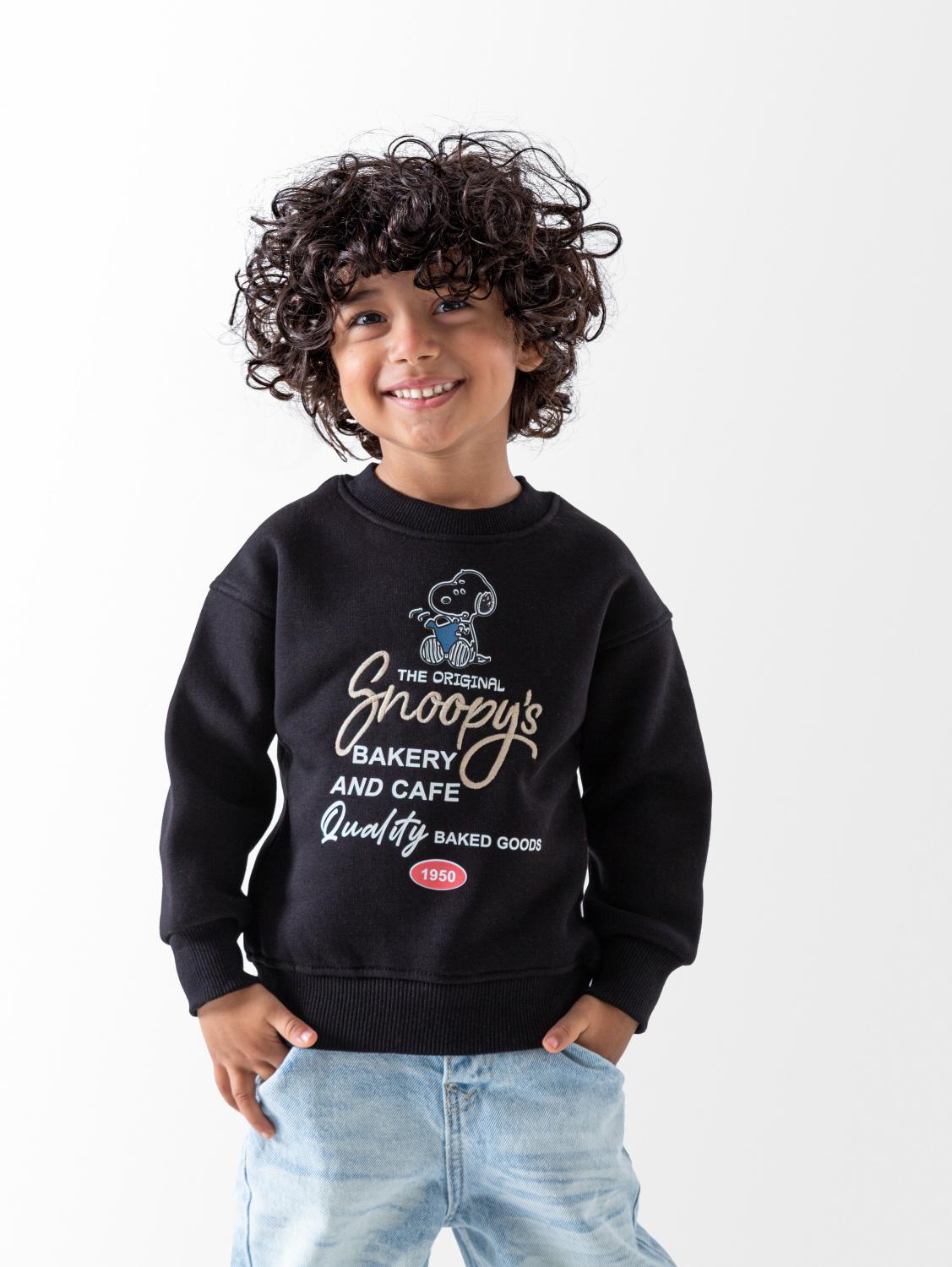 Boys' Black Snopy Sweatshirt