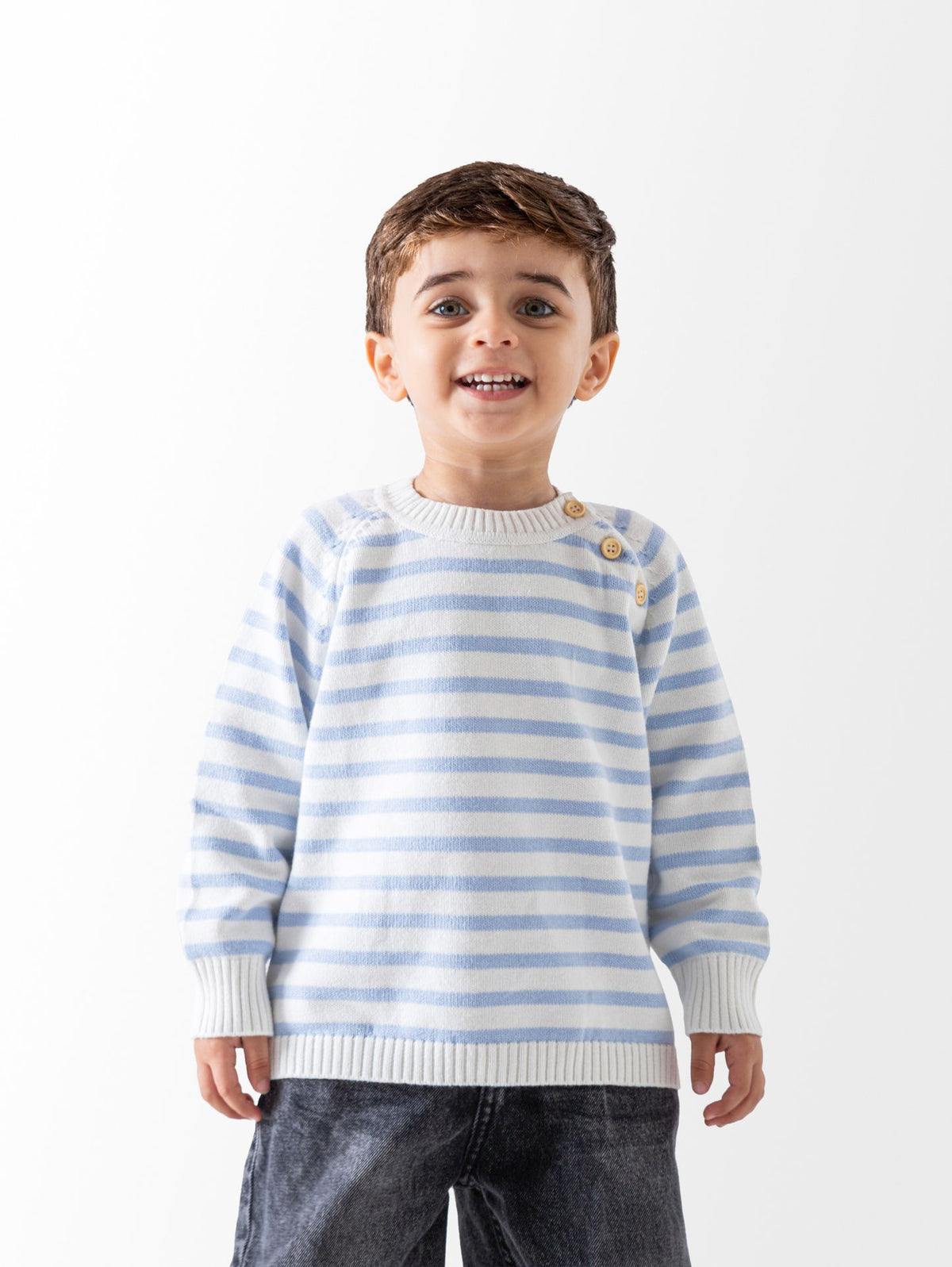 Baby Boys' Blue Striped Pullover