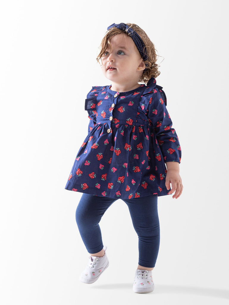 Ninos Kids storeStrawberry 3PCS Dressطقم خروجGeneric