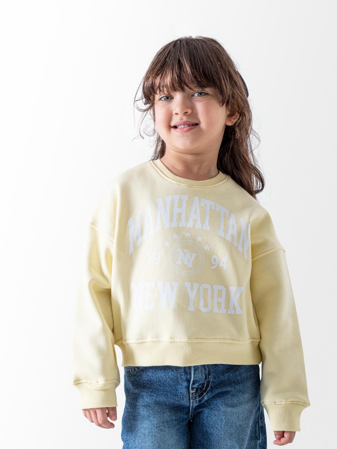 Girls' Yellow York Sweatshirt