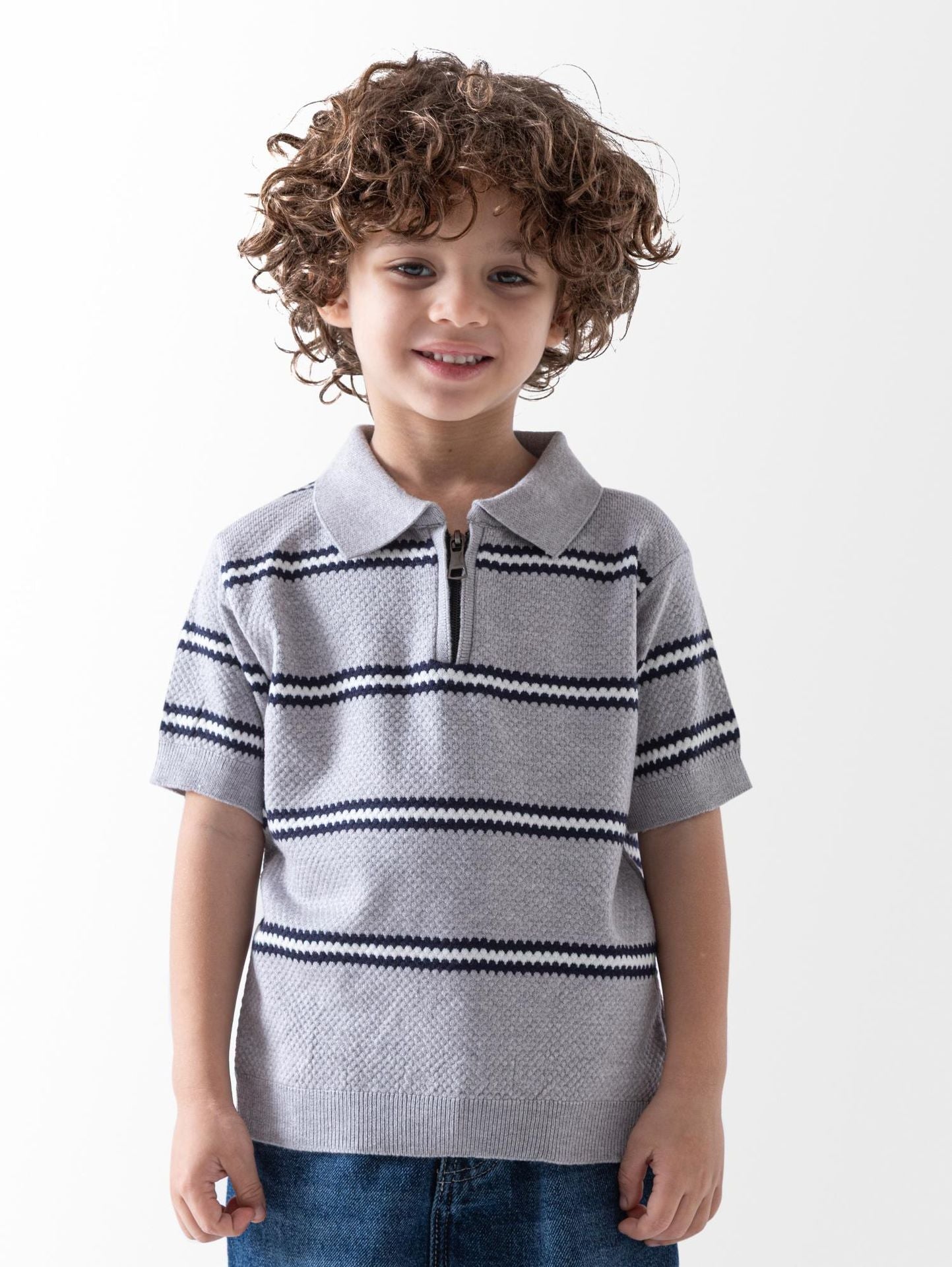 Ninos Kids storeStriped Knit Polo ShirtPolosNINOS