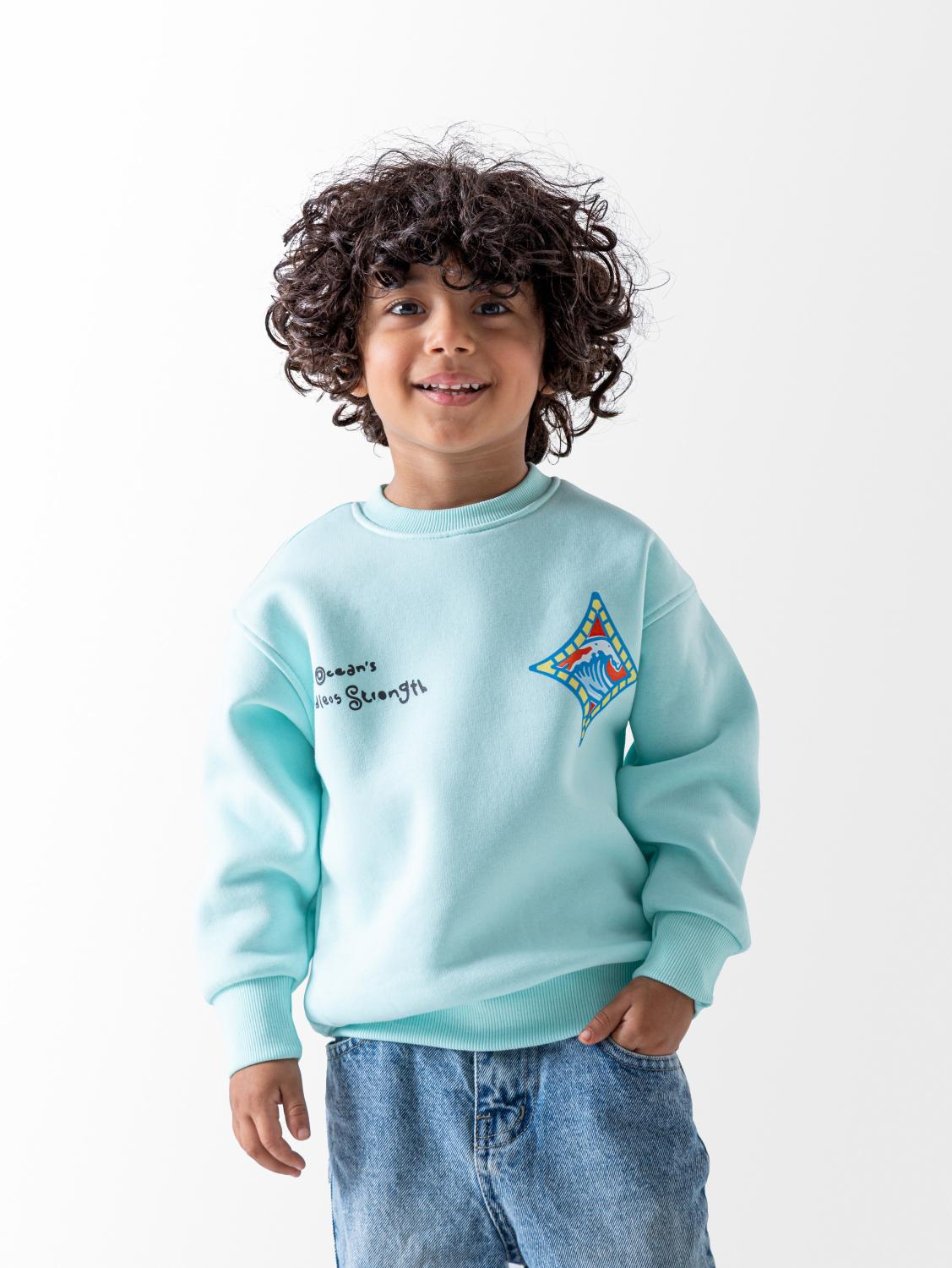 Ninos Kids storeBoys' Aqua Ocean SweatshirtSweatshirtsNINOS