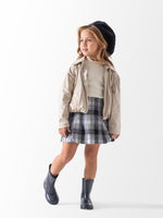 Ninos Kids storeGirls' Beige Suede Bomber JacketBomber JacketsNINOS
