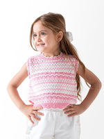 Ninos Kids storeRose Knit T-Shirt for Girls – Striped Knitted TankT-ShirtsNINOS