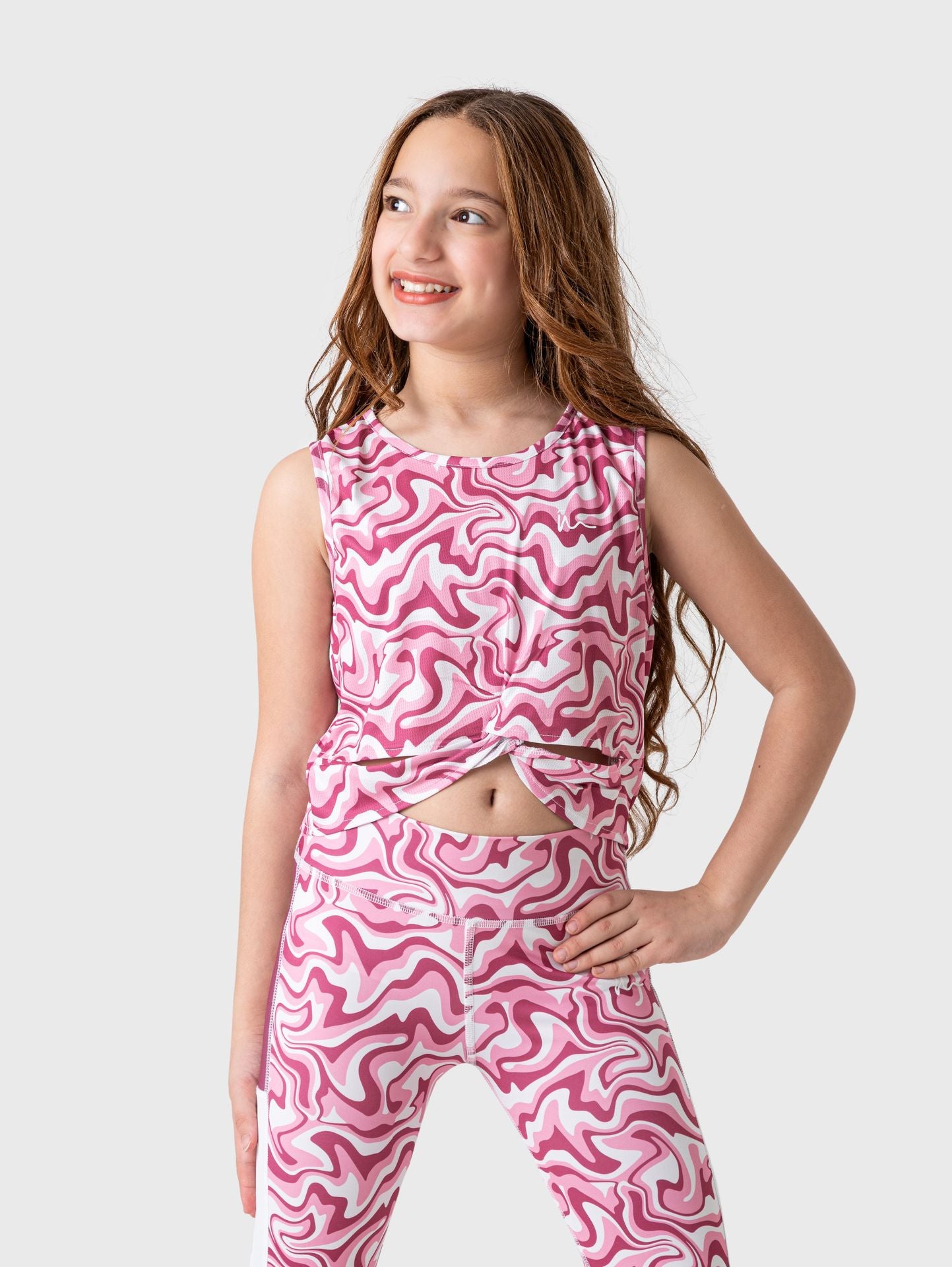 Ninos Kids storeFront knot marble crop topT-shirtup egypt مصنع