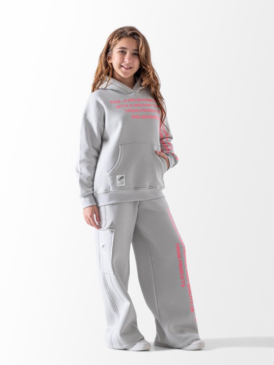 Ninos Kids storeGirls' Grey Text 2-Piece Pyjama SetPajamasGROUP FIVE