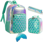 Ninos Kids storeMermaid 3PCS BackpackBag set طقم شنط مدرسةJasmin