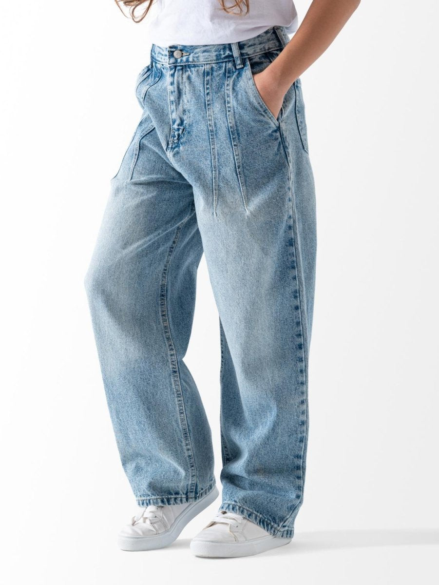 Ninos Kids storeGirls' Medium Denim Wide Leg JeansJeans pantsNINOS