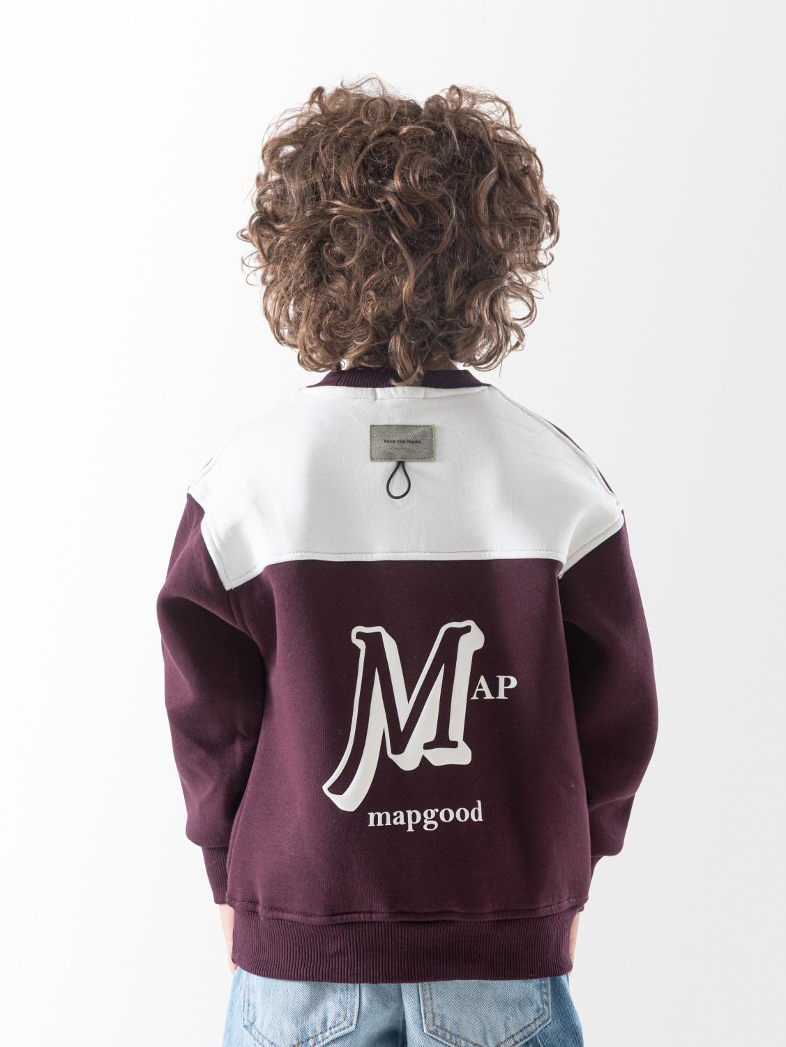 Ninos Kids storeBoys' Burgandy Map SweatshirtSweatshirtsNINOS