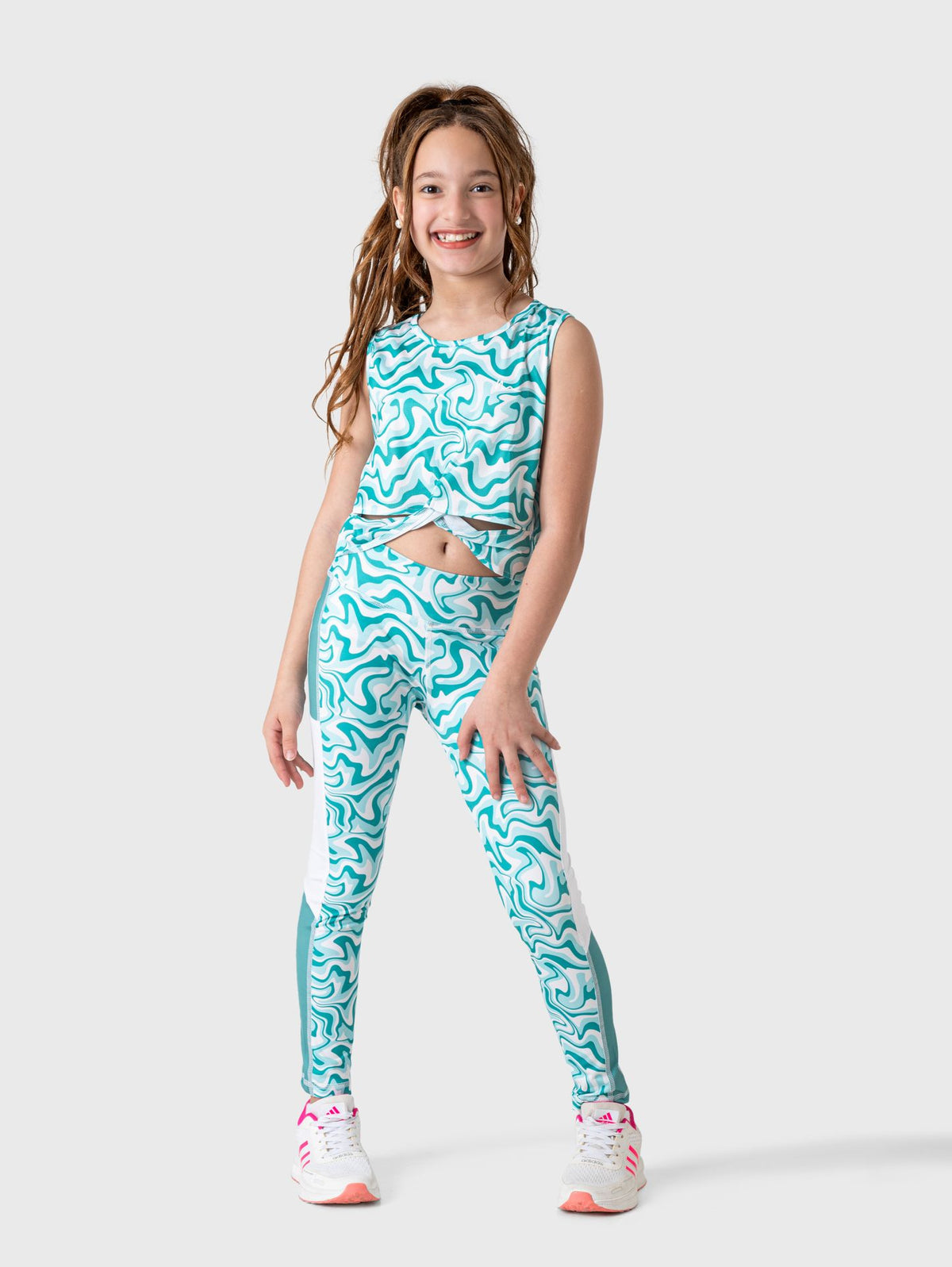 Ninos Kids storeFront knot marble crop topT-shirtup egypt مصنع