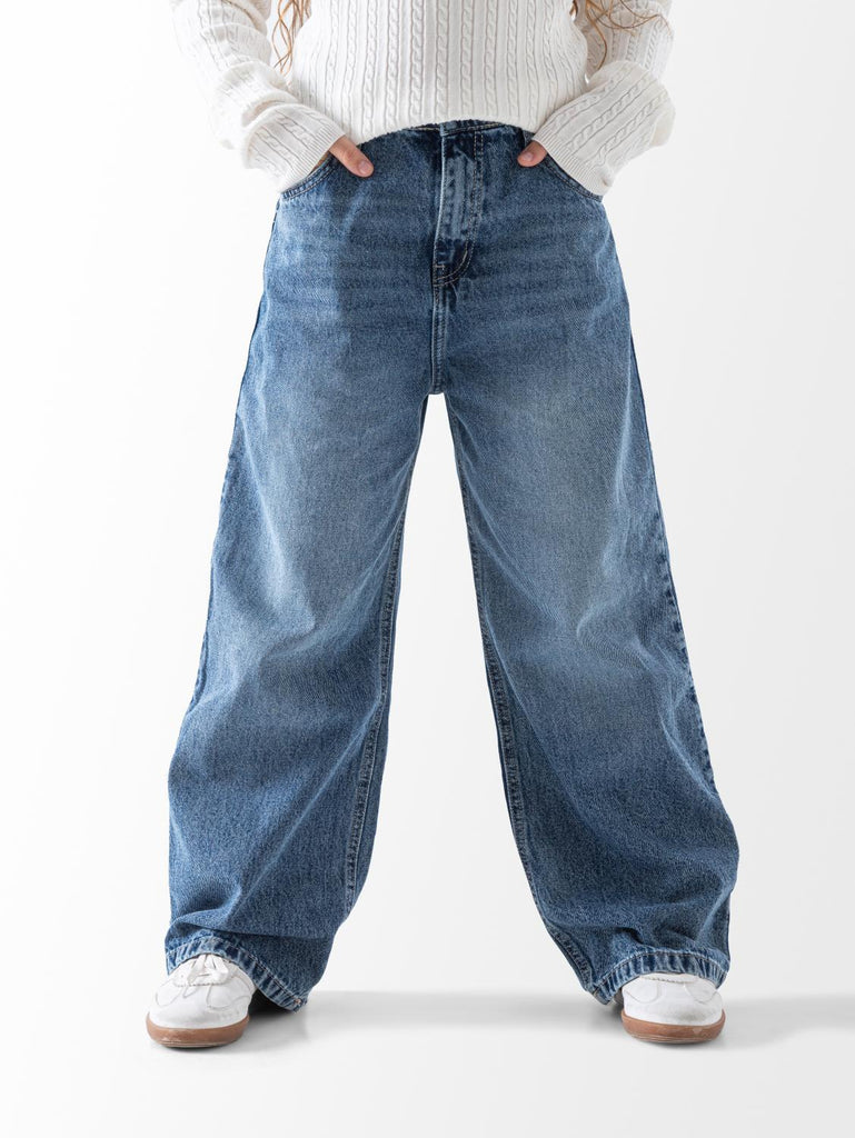 Wide Leg Jeans Trousers