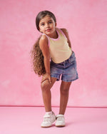 Ninos Kids storeGirls' Yellow Ribbed Tank T-ShirtT-ShirtsNINOS