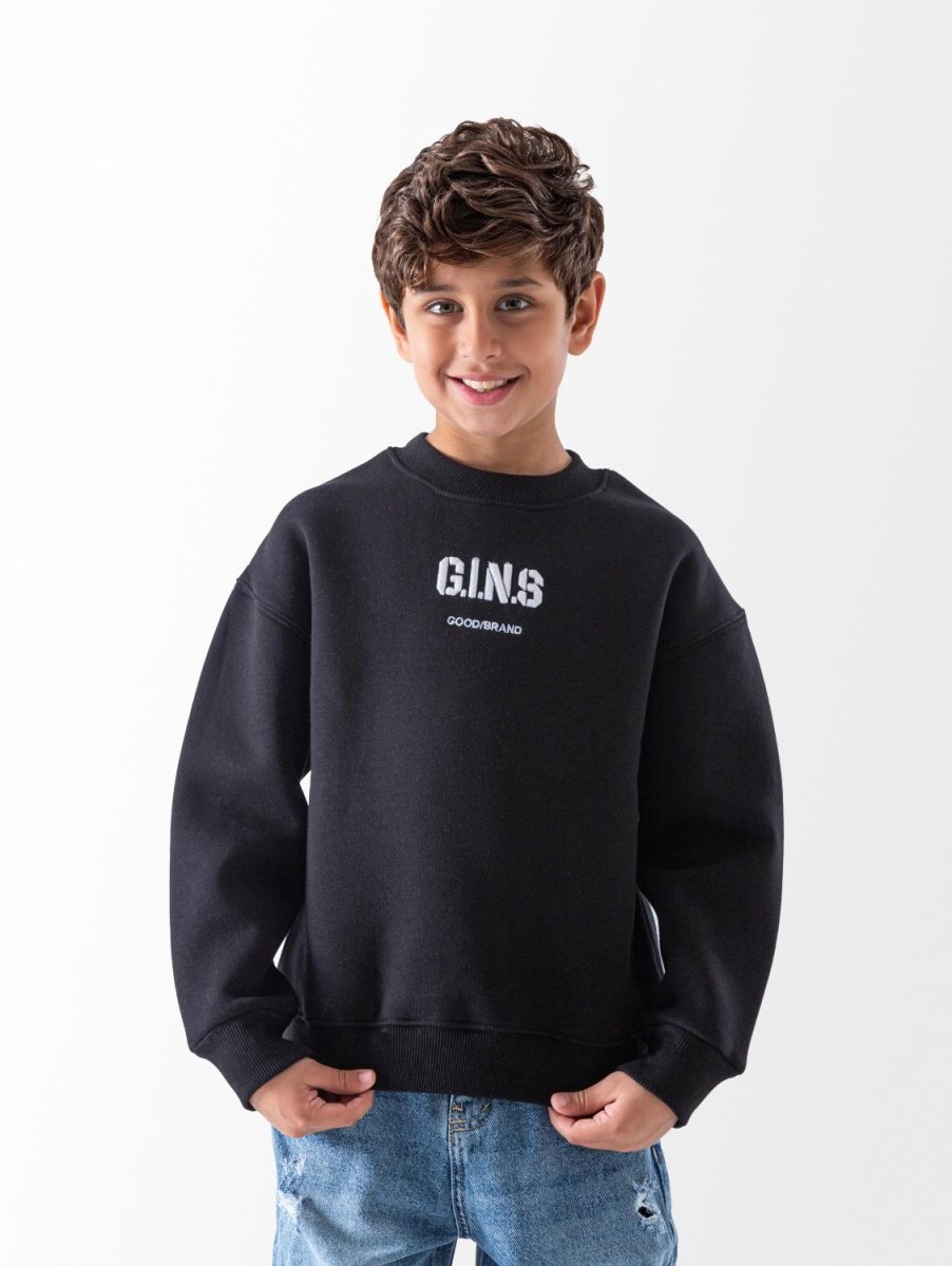 Ninos Kids storeBoys' Black GINS SweatshirtSweatshirtsNINOS