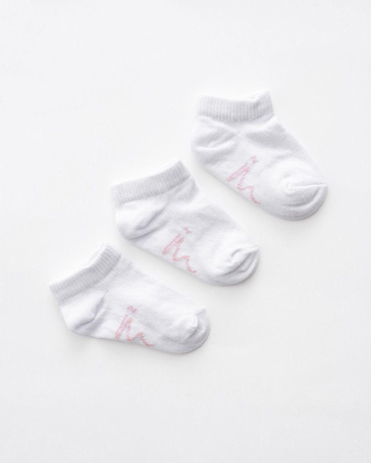 Girls' White Socket 3-Piece Socks