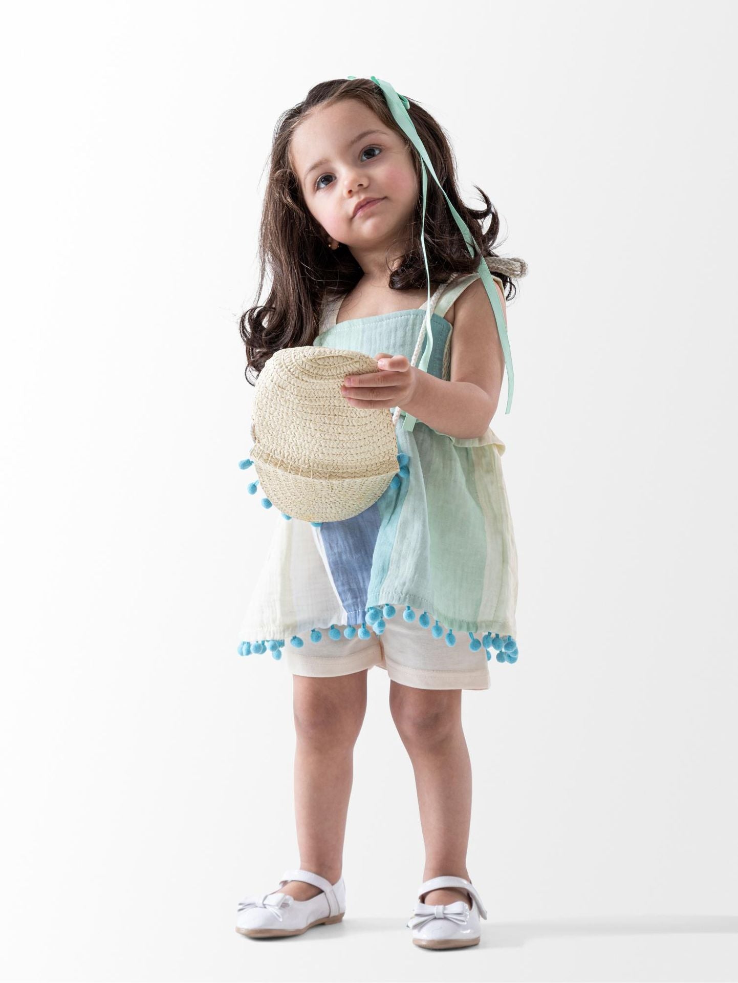 Colorful Dress with Bag