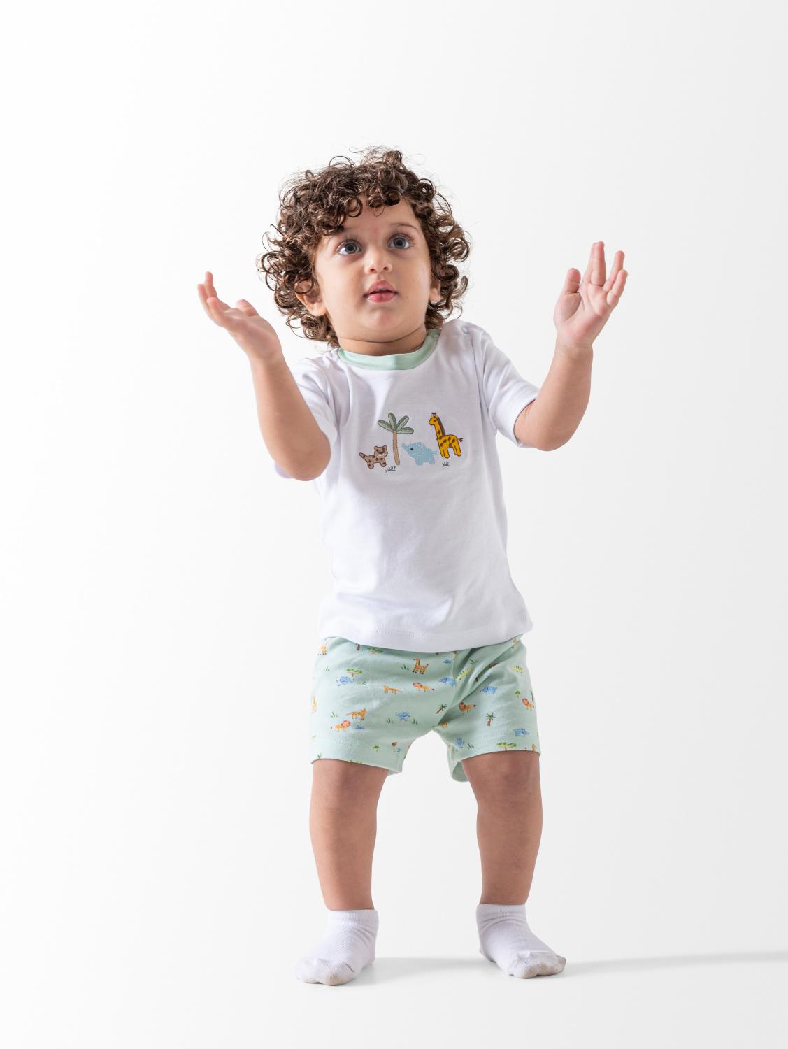Ninos Kids storeAnimals Short Setطقم قطعتينBumber