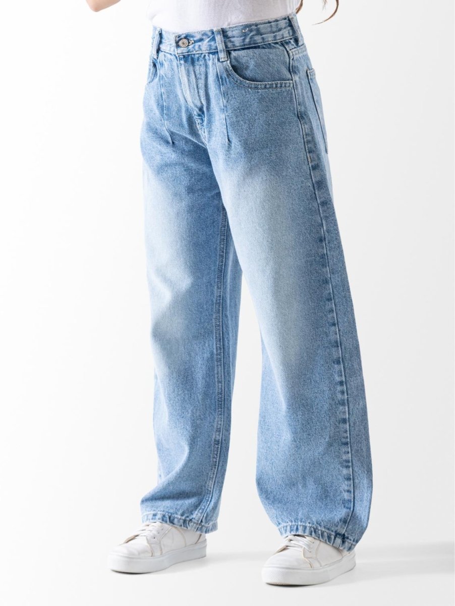 Ninos Kids storeGirls' Light Denim Wide Leg JeansJeans pantsNINOS