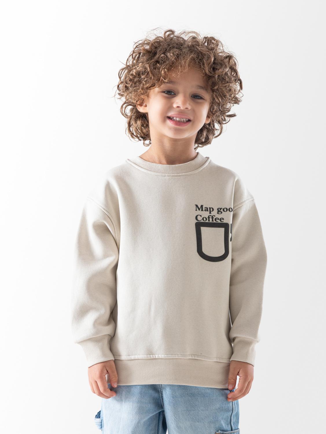 Ninos Kids storeBoys' Off-White Map SweatshirtSweatshirtsNINOS