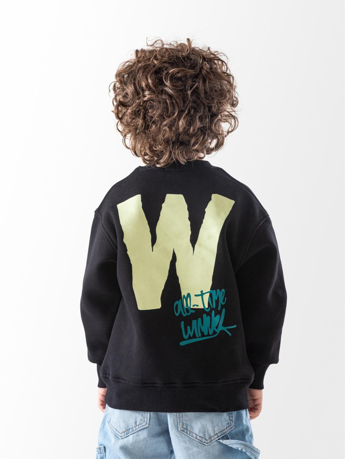 Ninos Kids storeBoys' Black Fun Starter SweatshirtSweatshirtsNINOS