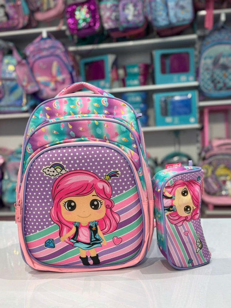 Ninos Kids storeGirls 2PCS School BagBack Bag شنطه مدرسة ظهرJasmin