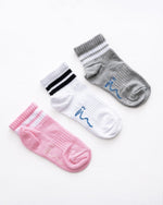 Ninos Kids storeWH-PI-GR Half Terry With 2 Lines 3-Piece SocksSocksNINOS