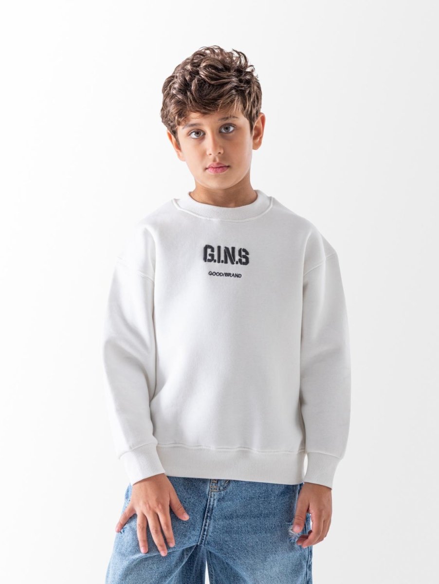 Ninos Kids storeBoys' White GINS SweatshirtSweatshirtsNINOS