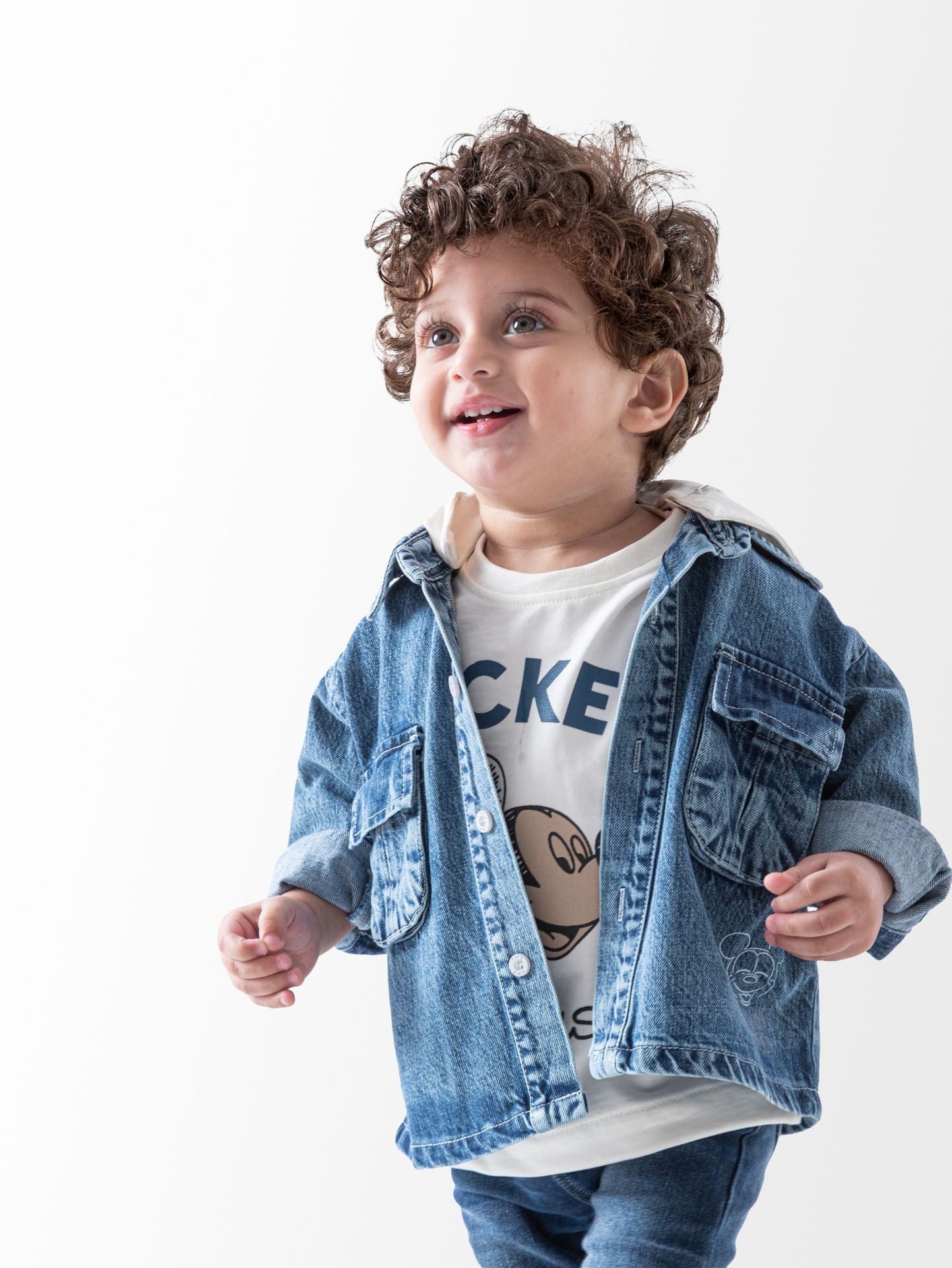 Ninos Kids storeMickey 2PCS Jeans ShirtBoy ShirtsAMB