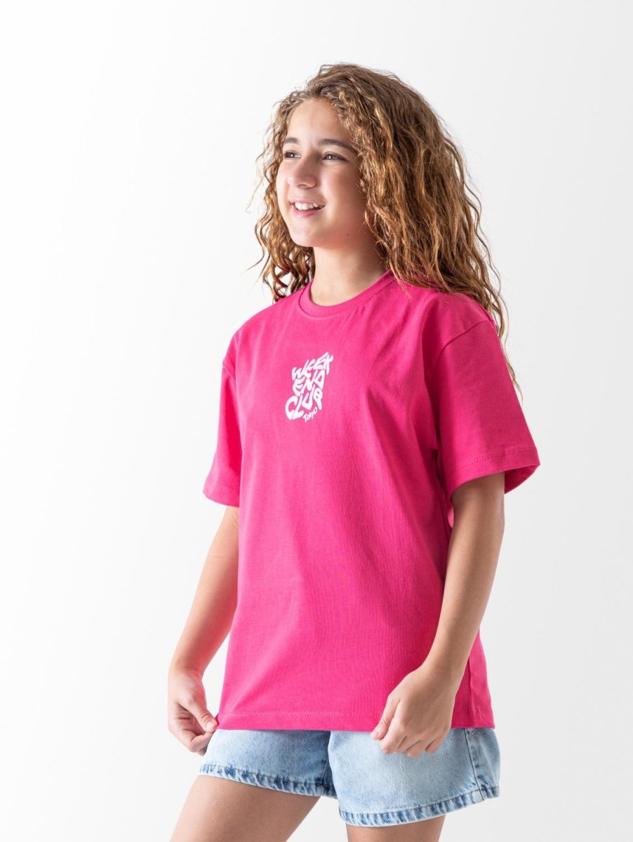 Ninos Kids storeGirls' Fuscia Week End T-ShirtT-ShirtsNINOS