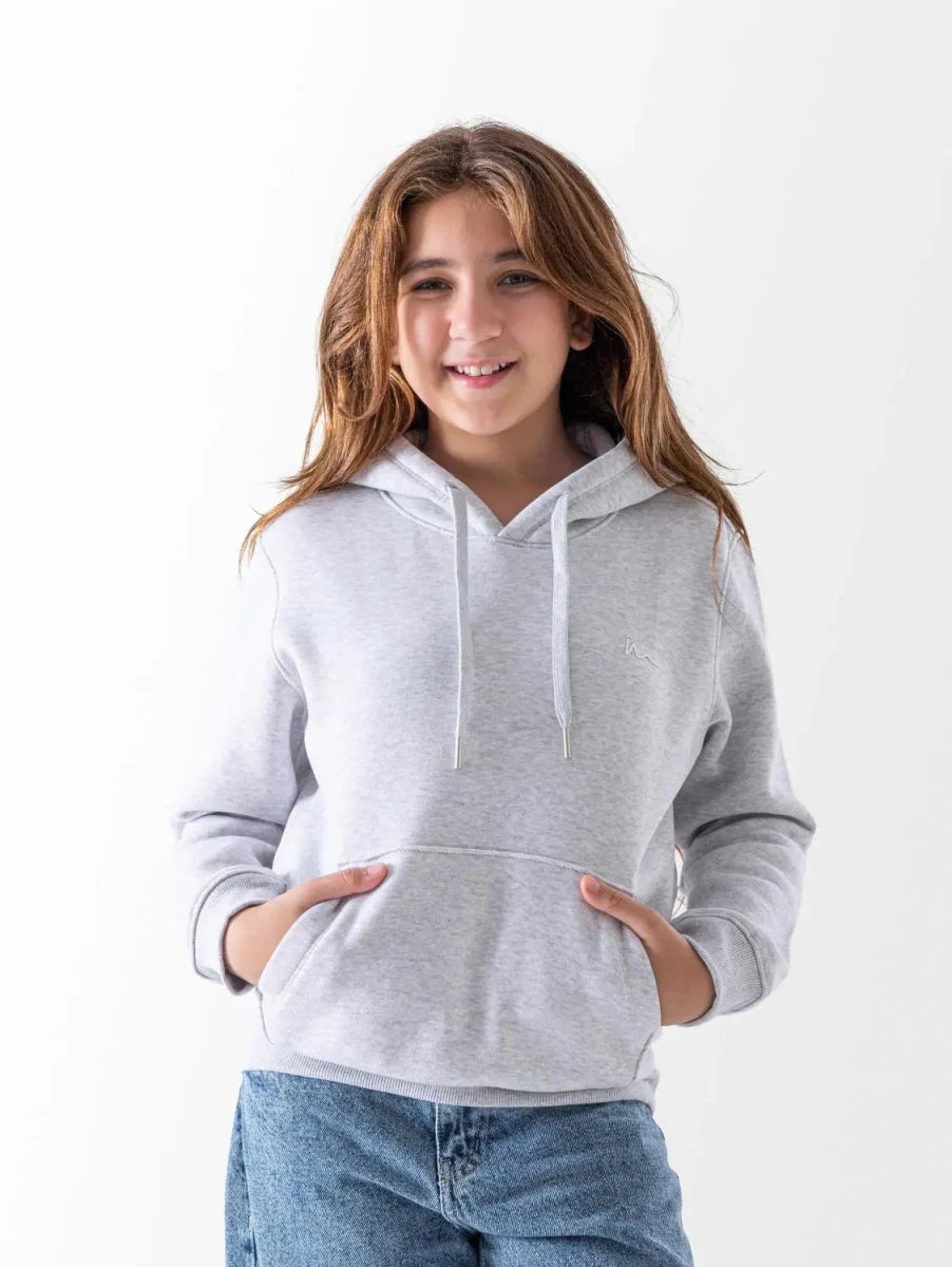 Ninos Kids storeUnisex Light Grey Kangaroo SweatshirtKangaro sweetshirtNINOS