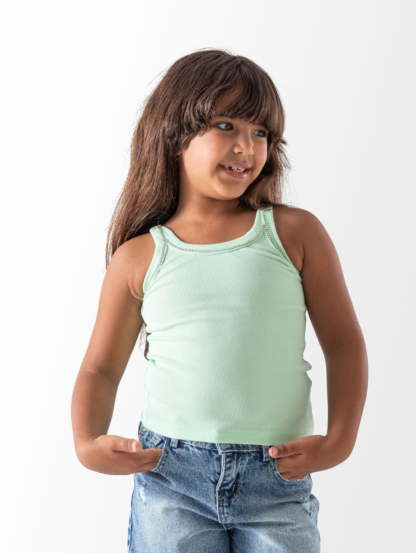 Strass Ribbed T-Shirt