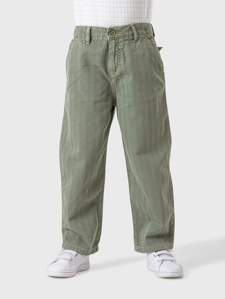 Wide Leg Gabardine Striped